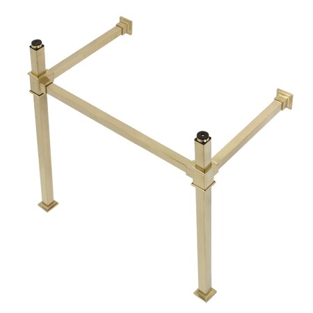 Kingston Brass VPB3328SQ7 28-Inch Stainless Steel Console Sink Legs, Brushed Brass VPB3328SQ7